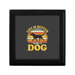 Life Is Better With A Dog Retro Gift Box