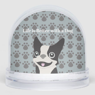Life is Better with a Dog Snow Globe