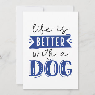 Life Is Better With A Dog Thank You Card