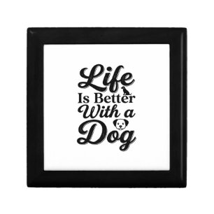 Life Is Better With a Dog Vintage Pet Lover Shirt_ Gift Box