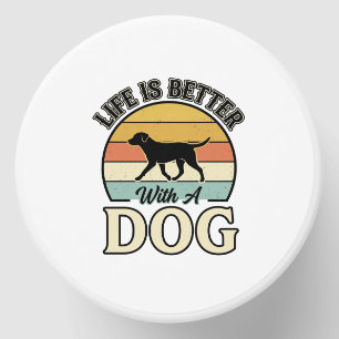 Life Is Better With A Dog Vintage Shirt Design_1 Mini Candle Favors