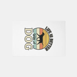 Life Is Better With A Dog Vintage Shirt Design_1 Rug