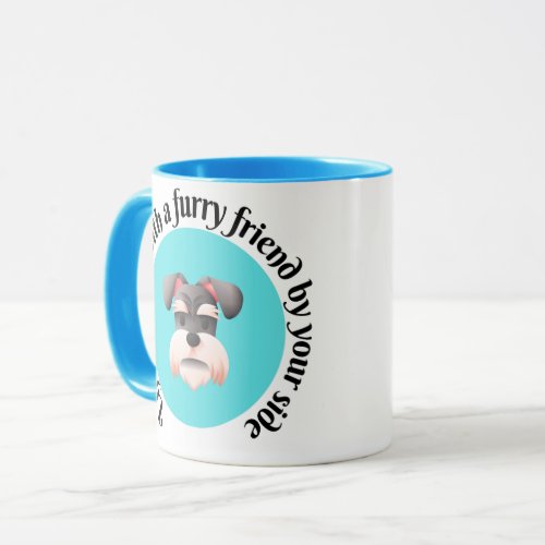 Life is better with a furry friend by your side mug
