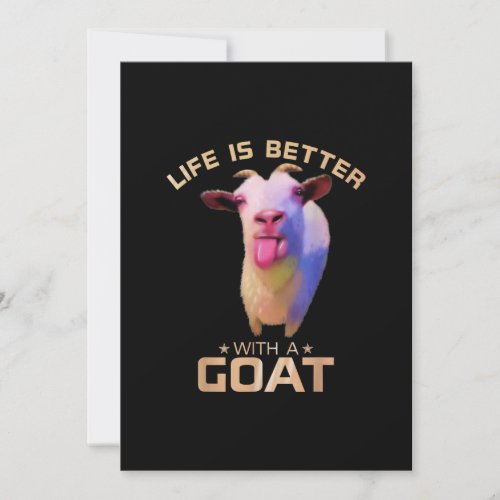 Life Is Better With A Goat Gift Holiday Card