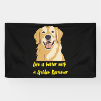 Life Is Better With a Golden Retriever – Dog Lover Banner