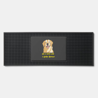Life Is Better With a Golden Retriever � Dog Lover Bar Mat