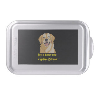 Life Is Better With a Golden Retriever � Dog Lover Cake Pan