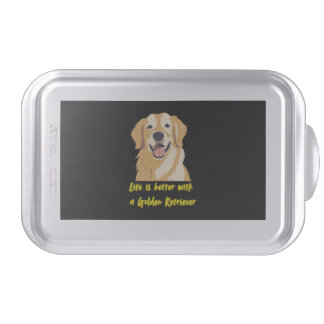 Life Is Better With a Golden Retriever � Dog Lover Cake Pan