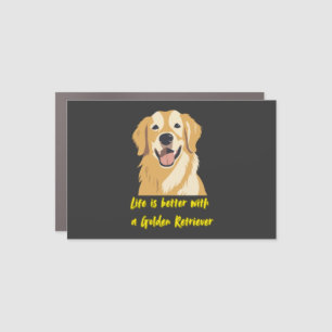 Life Is Better With a Golden Retriever � Dog Lover Car Magnet
