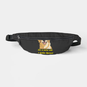 Life Is Better With a Golden Retriever � Dog Lover Fanny Pack