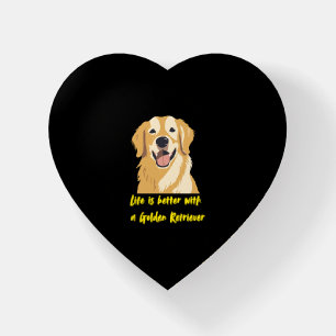 Life Is Better With a Golden Retriever – Dog Lover Paperweight