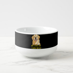 Life Is Better With a Golden Retriever � Dog Lover Soup Mug