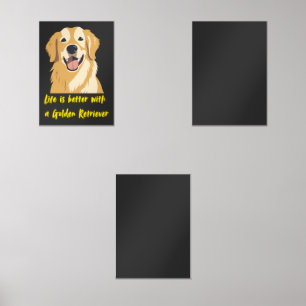 Life Is Better With a Golden Retriever � Dog Lover Wall Art Sets