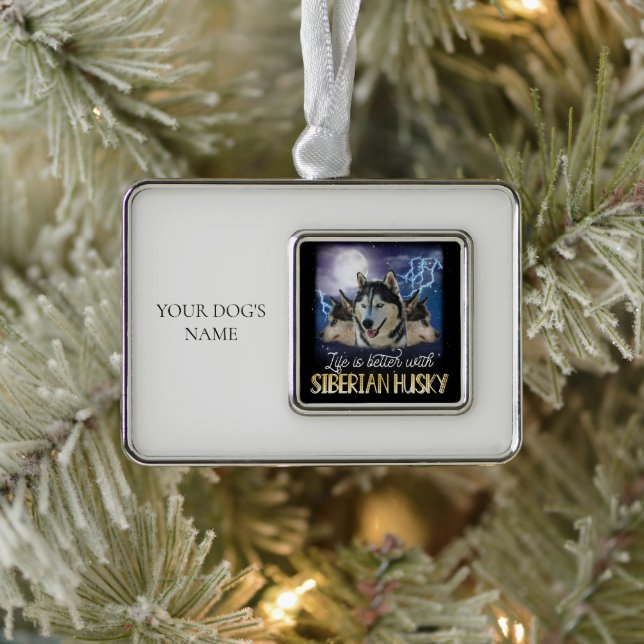 Life Is Better With A Siberian Husky  Christmas Ornament (Tree)