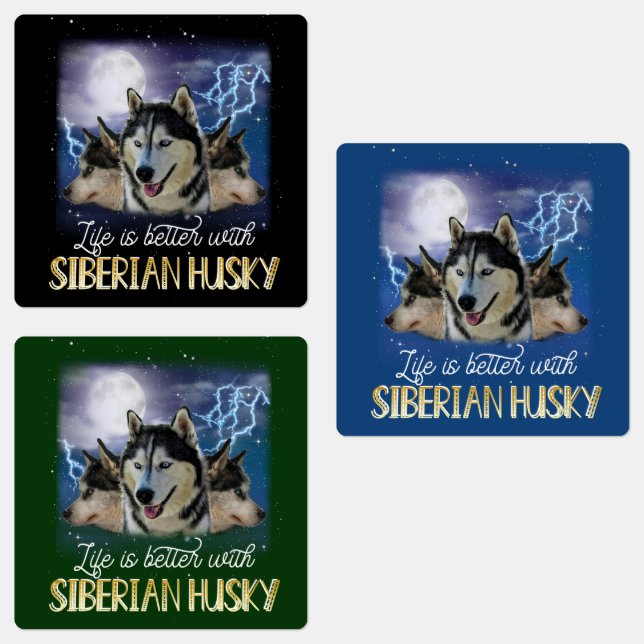 Life Is Better With A Siberian Husky  Labels (Group)