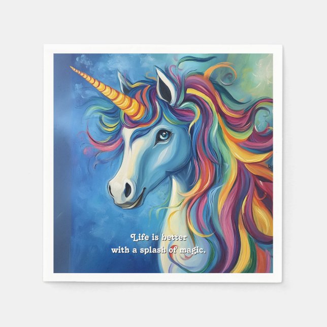 Life is better with a splash of magic. napkins (Front)