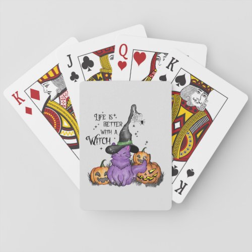 Life Is Better With A Witch Poker Cards