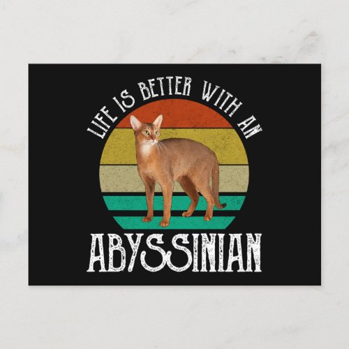 Life Is Better With An Abyssinian Postcard