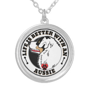 Life Is Better With An Aussie Silver Plated Necklace