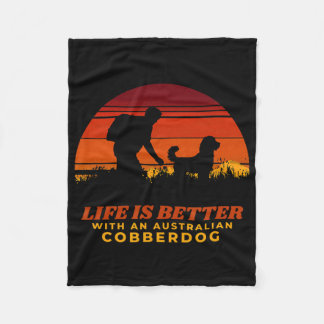 Life Is Better With An Australian Cobberdog Mens H Fleece Blanket