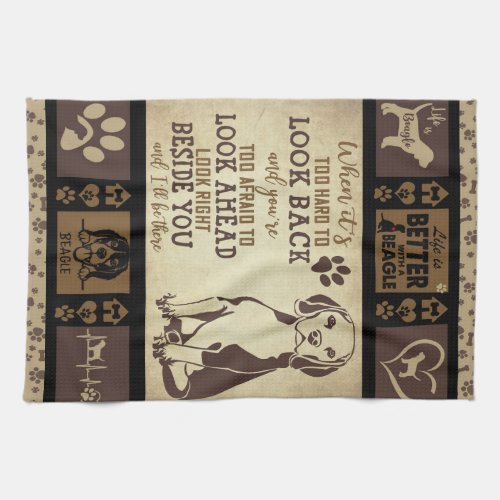 Life Is Better With Beagle Dog Lover Kitchen Towel