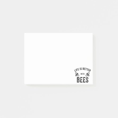 Life is Better with Bees cool honey bee Animal Fan Post_it Notes