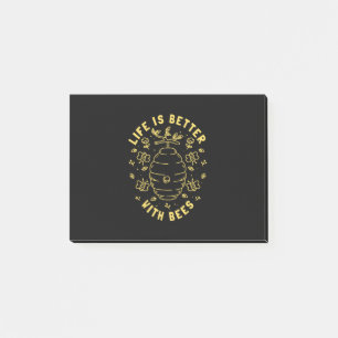 Life Is Better With Bees Post-it Notes