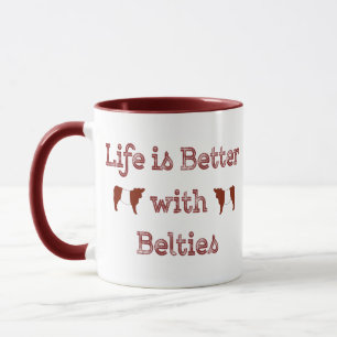 Life is Better with Belties Belted Galloway Cows Mug