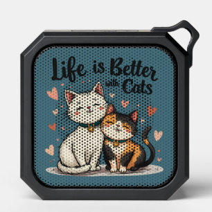 Life is Better with Cats Cute Cat Aesthetic Bluetooth Speaker
