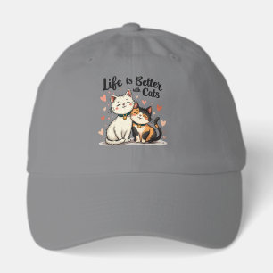 Life is Better with Cats Cute Cat Aesthetic Hat