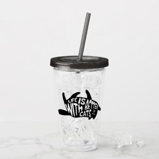 Life is better with cats | Fun Cat Typography