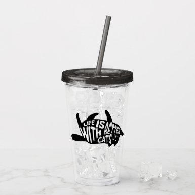 Life is better with cats | Fun Cat Typography