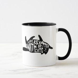 Life is better with cats | Fun Cat Typography
