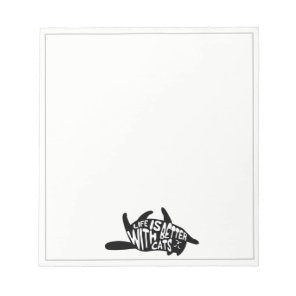 Life is better with cats | Fun Typography Notepad