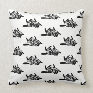Life is better with cats | Fun Typography Throw Pillow