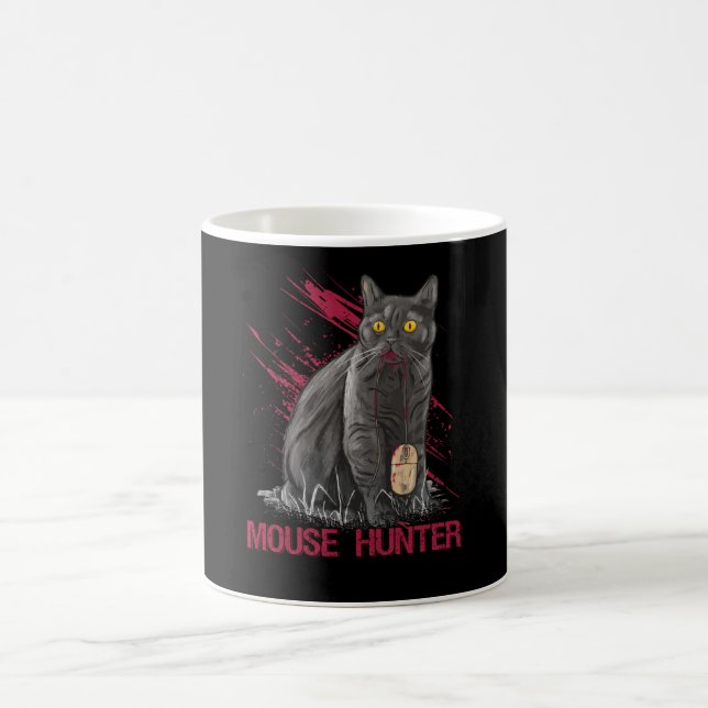 Life is better with Cats Mouse Hunter Coffee Mug (Center)