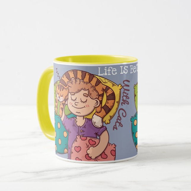 Life Is Better With Cats Mug (Front Left)