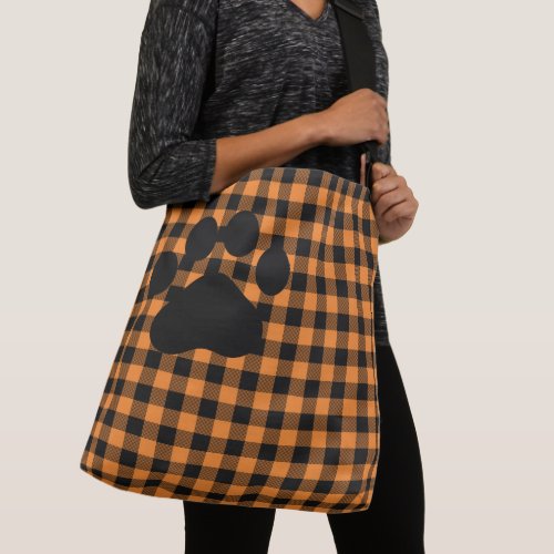 Life Is Better With Cats Orange Plaid Tote Bag