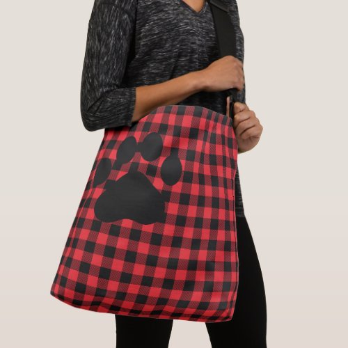 Life Is Better With Cats Red Plaid Tote Bag
