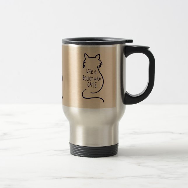 Life is Better with Cats Travel Mug (Right)