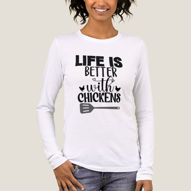 life is better with chickens T-shirt Tri-Blend Shirt (Front)