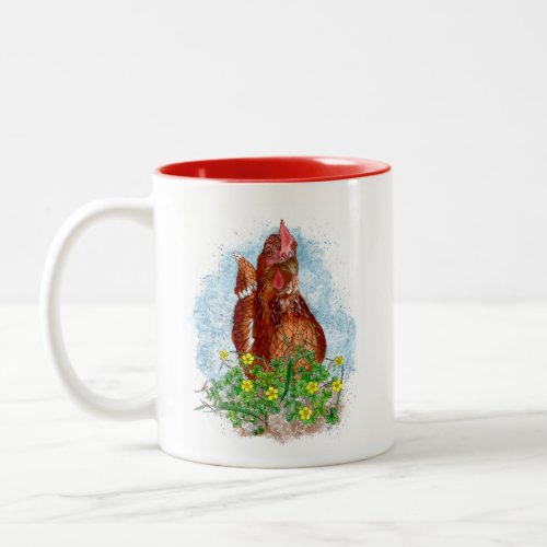 Life is Better with Chickens Two_Tone Coffee Mug