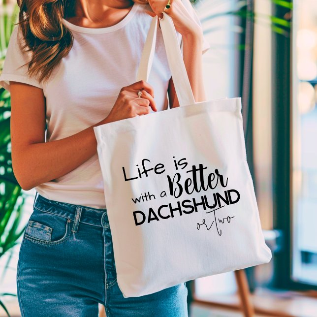 Life is better with Dachshunds Best Friends Photo Tote Bag (Creator Uploaded)