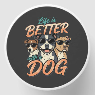 Life Is Better With Dog Vector Mini Candle Favors