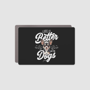 Life is Better with Dogs Chihuahua Car Magnet