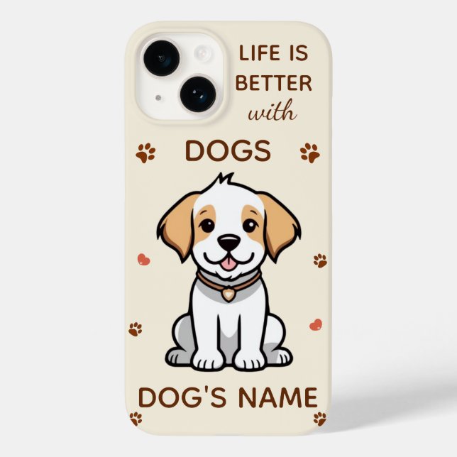 Life Is Better with Dogs iPhone Case – Custom Gift (Back)