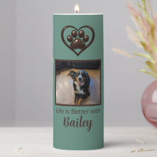 Life is Better with (dogs name) Thermal Tumbler Pillar Candle
