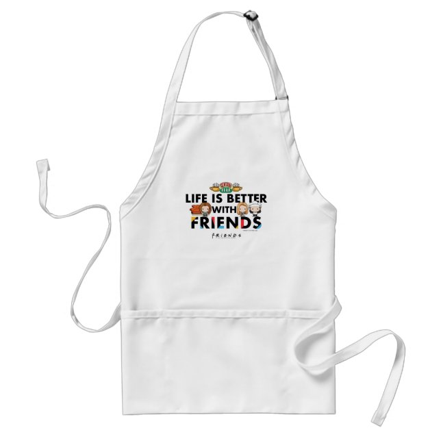 Life is Better with FRIENDS™ Chibi Art Adult Apron (Front)