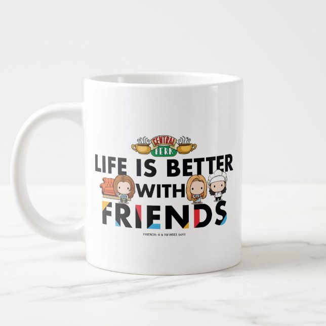 Life is Better with FRIENDS™ Chibi Art Giant Coffee Mug (Left)