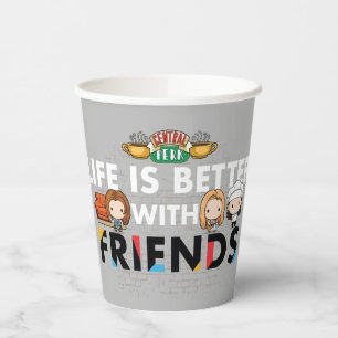 Life is Better with FRIENDS™ Chibi Art Paper Cups
